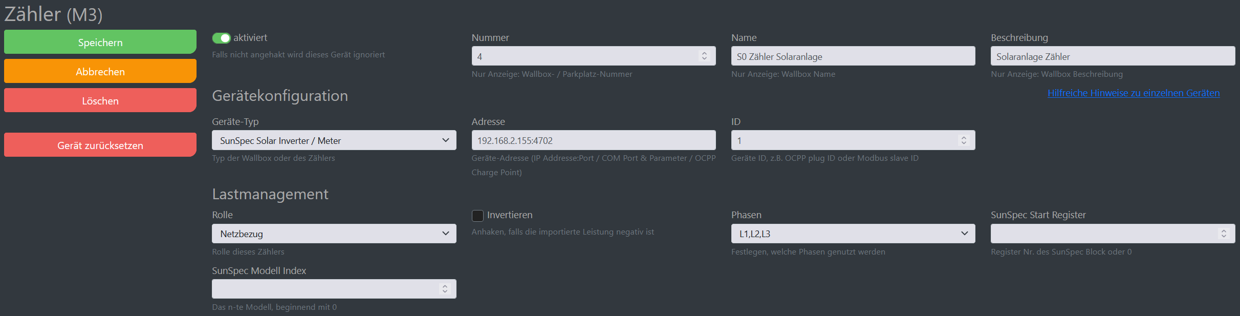 Img Screenshot cFos Charging Manager configuration